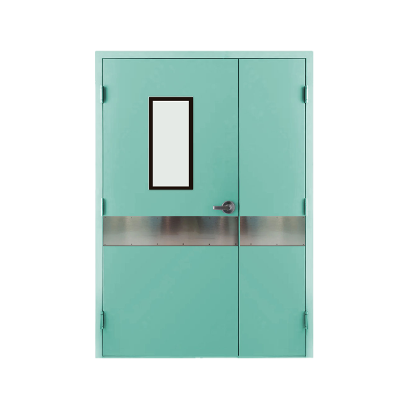 Puerta de acero para sala de pacientes de hospital comercial con panel de visión