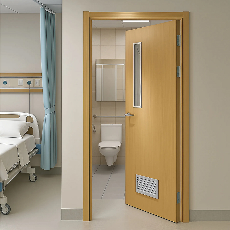 Puerta de baño de acero para habitación de paciente de hospital