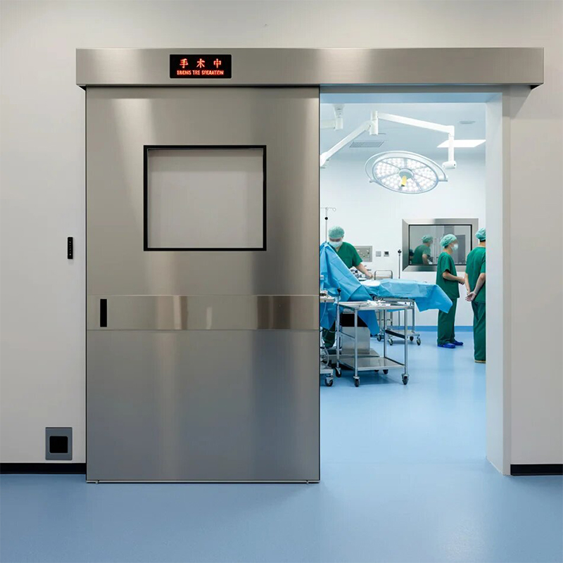 Puerta de quirófano automática hermética de acero inoxidable para hospital