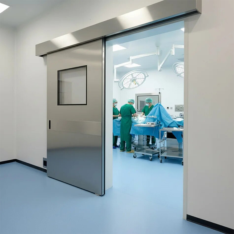 Puerta de quirófano automática hermética de acero inoxidable para hospital