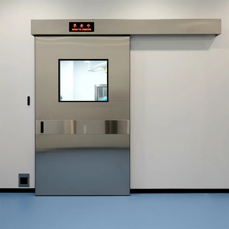 Puerta de quirófano automática hermética de acero inoxidable para hospital