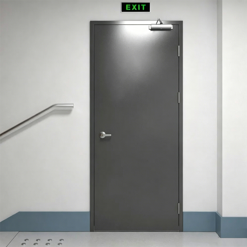 Puerta de salida de emergencia de acero resistente al fuego Puerta de salida de emergencia de acero resistente al fuego