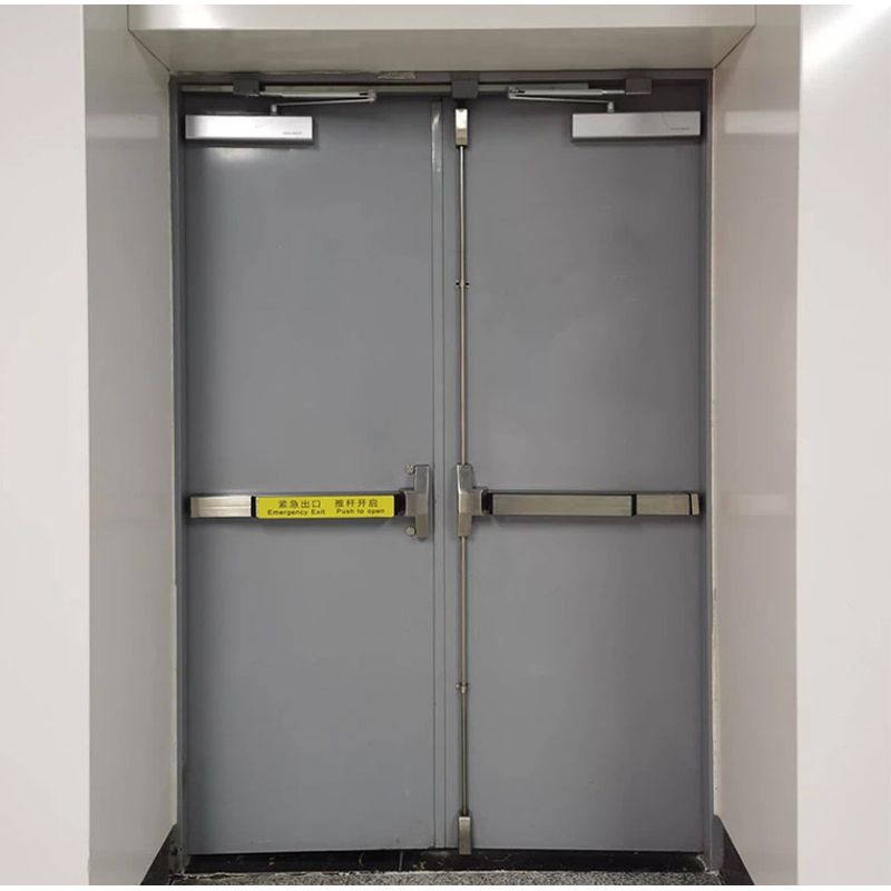 Puerta de salida de emergencia doble de acero resistente al fuego Puerta de salida de emergencia doble de acero resistente al fuego