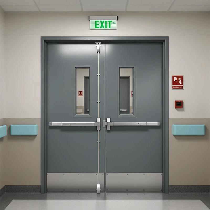Puerta de salida de emergencia de acero para hospitales